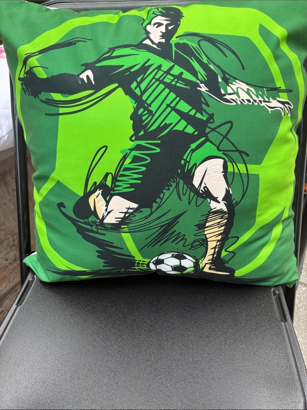 Green Soccer Graphic 2pc Throw Pillow - GOAL